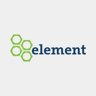 Element Fleet Management logo with green hexagonal icon and navy text, representing global fleet solutions, leasing, and vehicle lifecycle management.