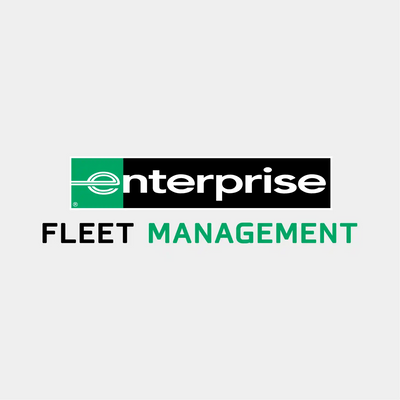 Enterprise Fleet Management logo featuring green and black branding, representing vehicle leasing, maintenance, and fleet solutions for businesses.