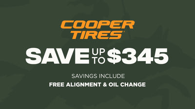 Save up to $345 on Cooper Tires