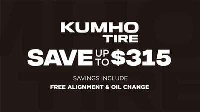 Save up to $315 on Kumho Tires