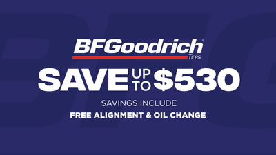 Save up to $530 on BFGoodrich Tires