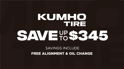 Save up to $345 on Kumho Tires