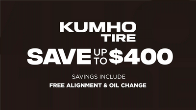 Save up to $400 on Kumho Tires