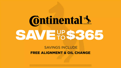 Save up to $365 on Continental Tires