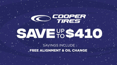 Save up to $410 on Cooper Tires