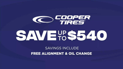 Save up to $540 on Cooper Tires
