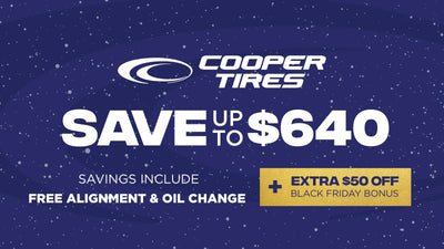 Save up to $640 on Cooper Tires