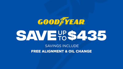 Save up to $435 on Goodyear Tires