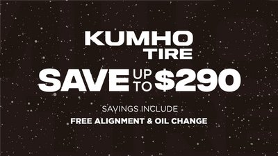 Save up to $290 on Kumho Tires