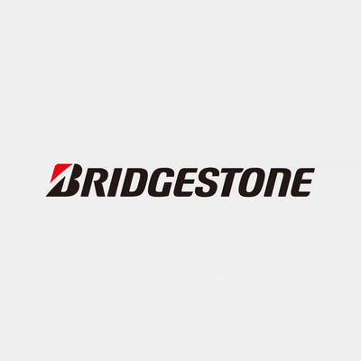 Bridgestone logo with bold italic lettering and signature red accent, symbolizing performance, innovation, and global leadership in tire manufacturing.