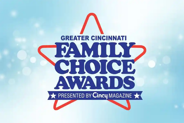 Greater Cincinnati Family Choice Awards badge presented by Cincy Magazine, honoring Tire Discounters for trusted tire and auto service.