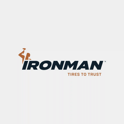 Ironman Tires logo with slogan "Tires to Trust," representing affordable, dependable all-season and performance tires.