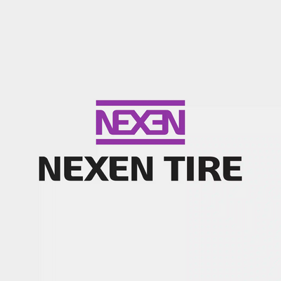 Nexen Tire logo featuring bold black text and a stylized purple wordmark, representing the innovative global tire brand known for advanced technology and performance.
