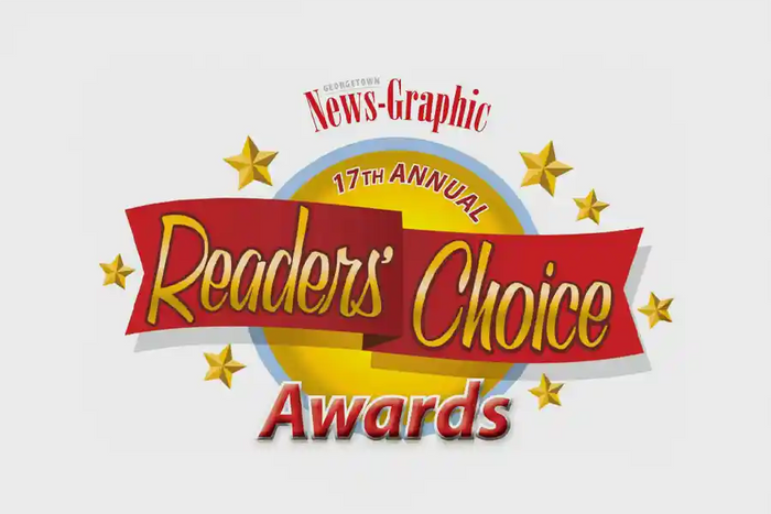 Tire Discounters wins 17th Annual Readers’ Choice Award from Georgetown News-Graphic for best tire and auto service.