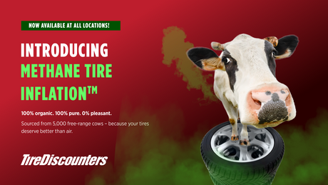 Tire Discounters Introduces Methane Tire Inflation: The Future of Driving (And It Stinks)
