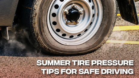 Tire getting deflated in the heat, title: Summer Tire Pressure Tips For Safe Driving