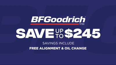 Save up to $245 on BFGoodrich Tires