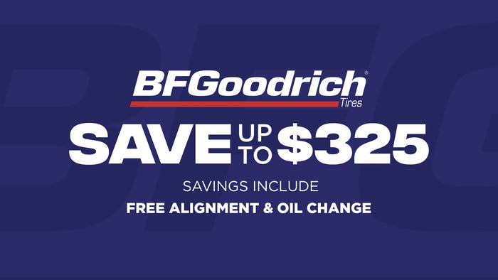 Save up to $325 on BFGoodrich Tires