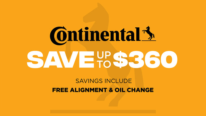 Save up to $360 on Continental Tires