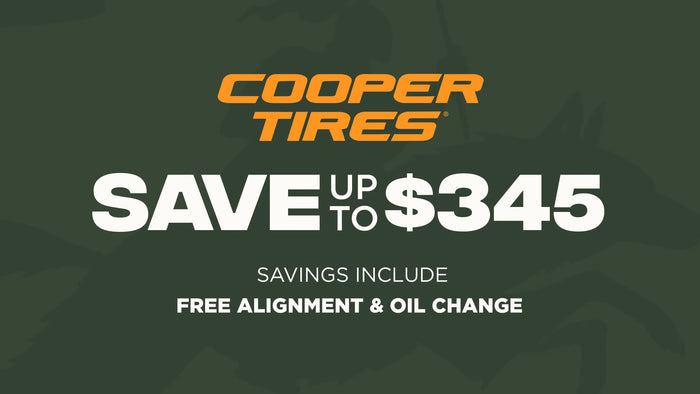 Save up to $345 on Cooper Tires