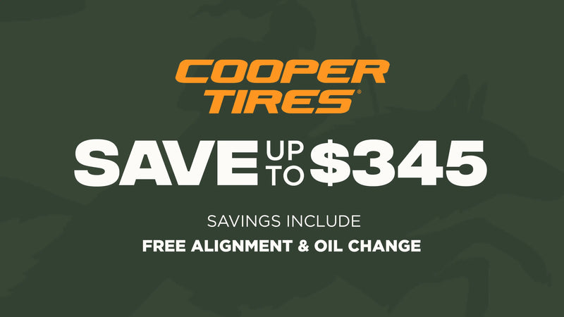 Save up to $345 on Cooper Tires