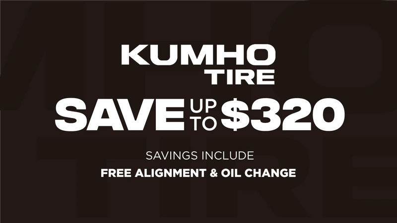 Save up to $320 on Kumho Tires