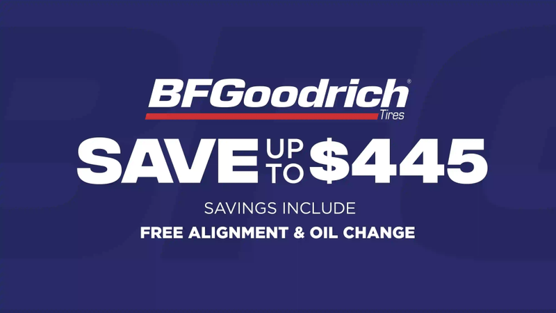 Save up to $445 on BFGoodrich Tires