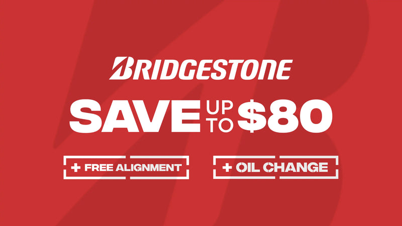 Save up to $80 on Bridgestone Tires