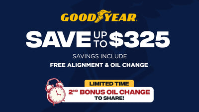 Save up to $325 on Goodyear Tires