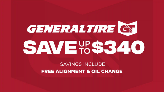 Save up to $340 on General Tires