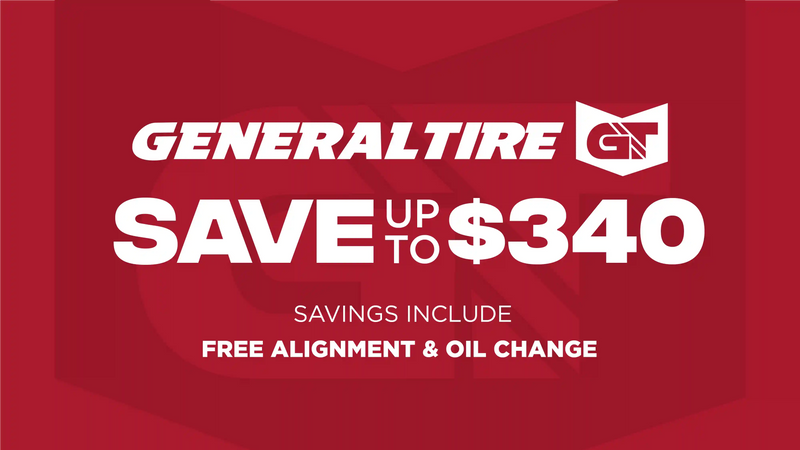 Save up to $340 on General Tires
