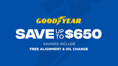 Save up to $650 on Goodyear Tires