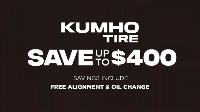 Save up to $400 on Kumho Tires