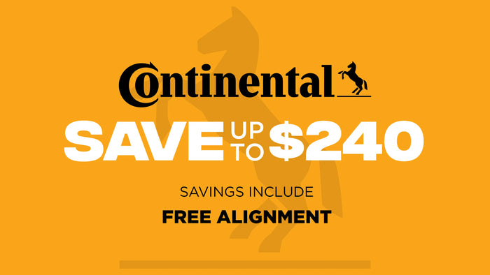 Save up to $240 on Continental Tires