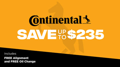 Save up to $235 on Continental Tires