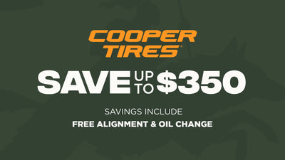 Save up to $350 on Cooper Tires