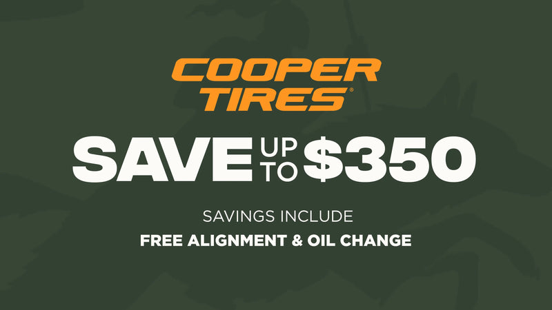 Save up to $350 on Cooper Tires