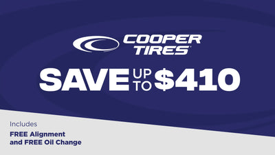 Save up to $410 on Cooper Tires