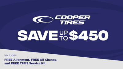 Save up to $450 on Cooper Tires