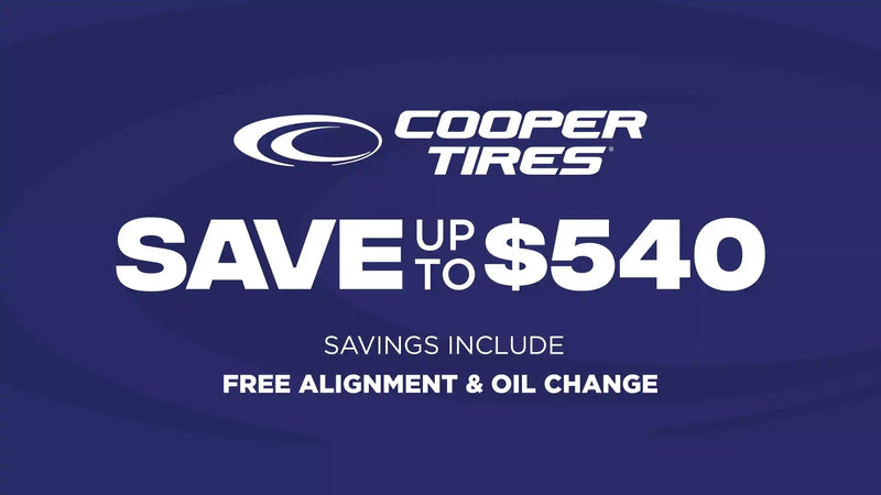 Save up to $540 on Cooper Tires