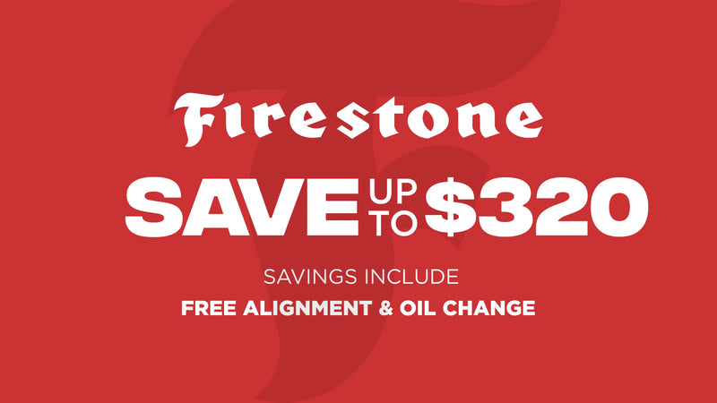 Save up to $320 on Firestone Tires