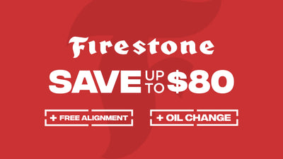 Up to $80 Manufacturer Rebate on Firestone Tires