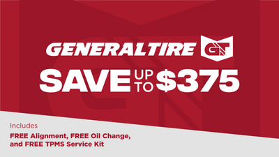 Save up to $375 on General Tires