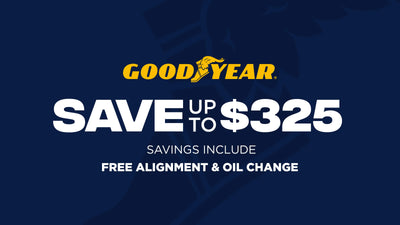 Save up to $325 on Goodyear Tires