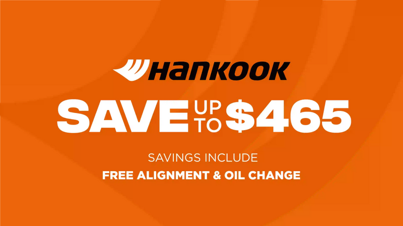 Save up to $465 on Hankook Tires