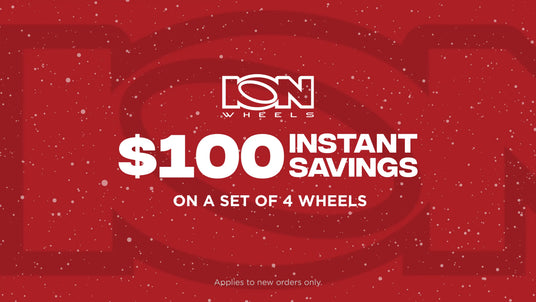 Promotional banner for ISN Wheels with $100 instant savings offer on a set of 4 wheels.