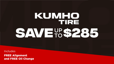 Save up to $285 on Kumho Tires