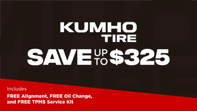Save up to $325 on Kumho Tires