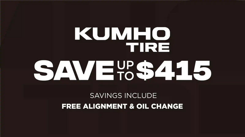 Save up to $415 on Kumho Tires