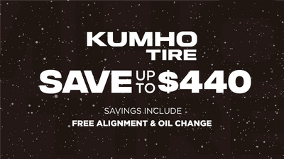Save up to $440 on Kumho Tires